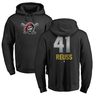 Men's Jerry Reuss Pittsburgh Pirates Black Midnight Mascot Pullover Hoodie -