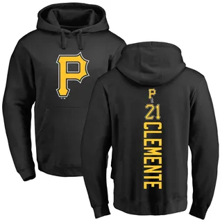 Men's Roberto Clemente Pittsburgh Pirates Black Backer Pullover Hoodie