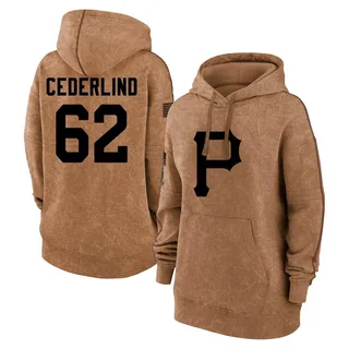 Women's Blake Cederlind Pittsburgh Pirates Brown 2023 Salute to Service Pullover Hoodie