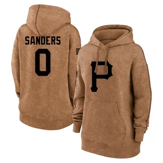 Women's Camden Sanders Pittsburgh Pirates Brown 2023 Salute to Service Pullover Hoodie