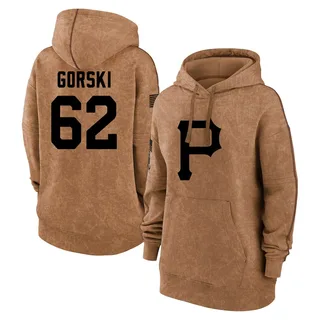 Women's Matthew Gorski Pittsburgh Pirates Brown 2023 Salute to Service Pullover Hoodie
