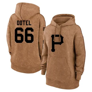Women's Wilber Dotel Pittsburgh Pirates Brown 2023 Salute to Service Pullover Hoodie