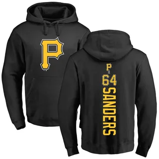 Youth Cam Sanders Pittsburgh Pirates Black Backer Pullover Hoodie