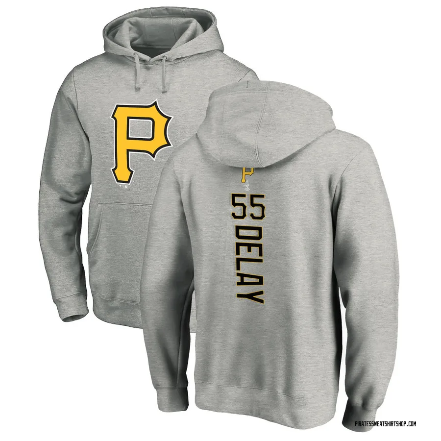 Youth Jason Delay Pittsburgh Pirates Ash Backer Pullover Hoodie