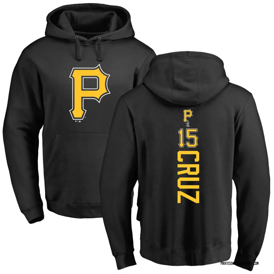 Youth Oneil Cruz Pittsburgh Pirates Black Backer Pullover Hoodie