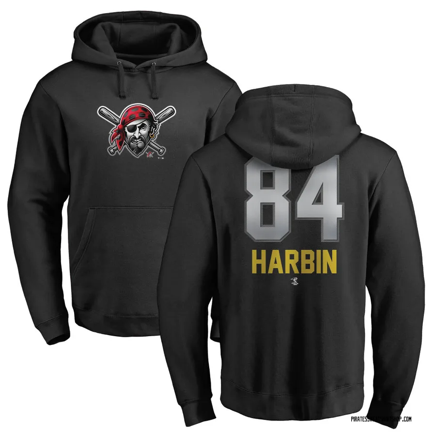 Youth Ryan Harbin Pittsburgh Pirates Black Midnight Mascot Pullover Hoodie -